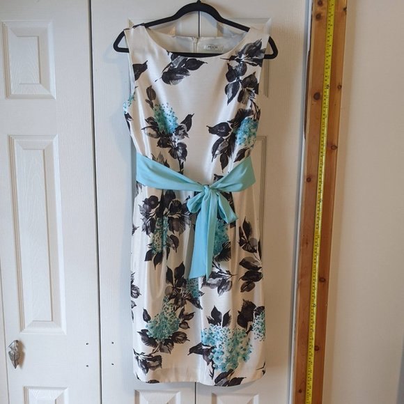 Precis Petite Blue Floral Dress sz 12 - Picture 1 of 12